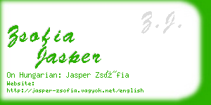 zsofia jasper business card